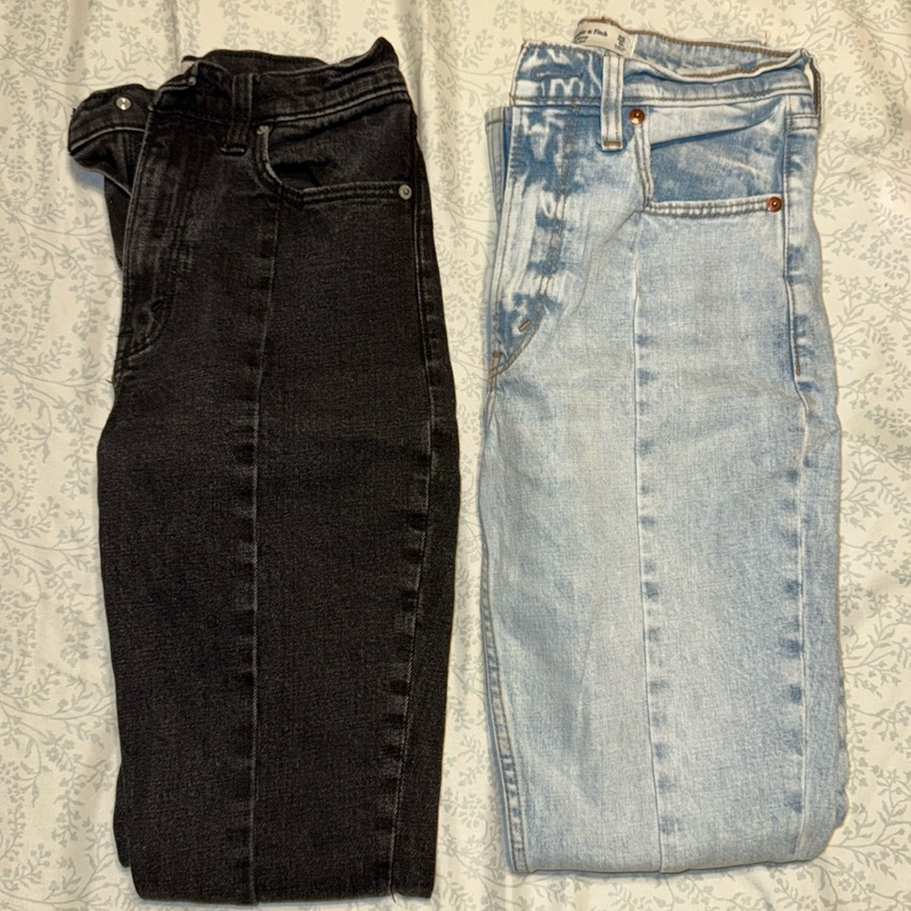 Two pair of Abercrombie jeans